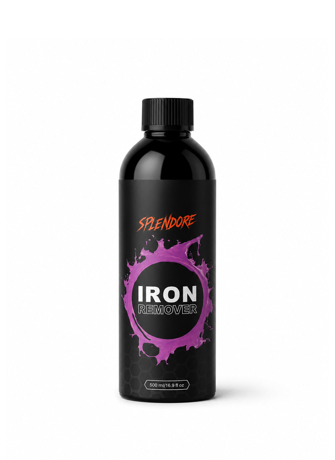 Splendore Iron Remover kleurt paars-rood bij contact met vliegroest